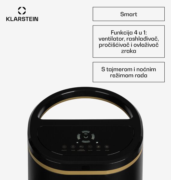 Klarstein IceWind Plus Smart 4-u-1, rashlađivač zraka, ventilator, ovlaživač zraka, pročišćivač zraka, kontrola aplikacija