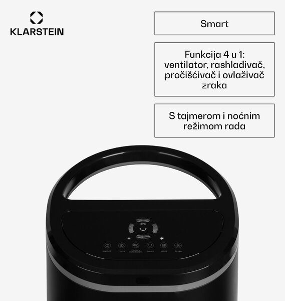 Klarstein IceWind Plus Smart 4-u-1, rashlađivač zraka, ventilator, ovlaživač zraka, pročišćivač zraka, kontrola aplikacija