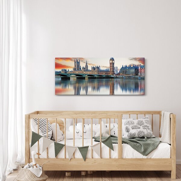 Slika - Londonski Houses of Parliament (120x50 cm)
