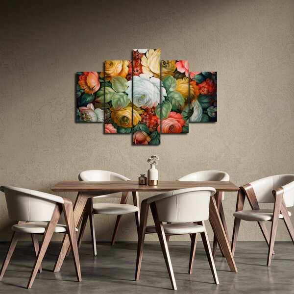 Slika naslikanog buketa cvijeća (150x105 cm)