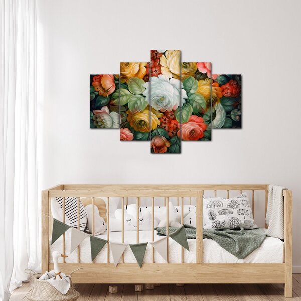 Slika naslikanog buketa cvijeća (150x105 cm)