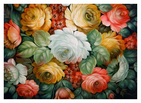 Slika naslikanog buketa cvijeća (70x50 cm)