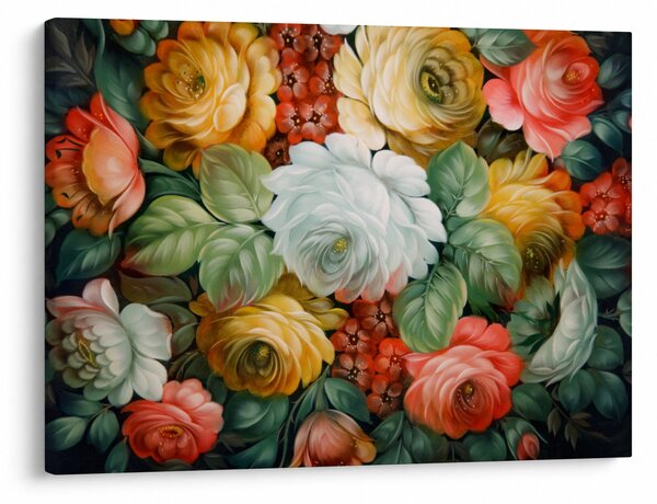 Slika naslikanog buketa cvijeća (70x50 cm)
