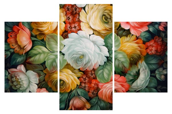 Slika naslikanog buketa cvijeća (90x60 cm)