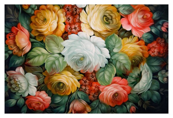 Slika naslikanog buketa cvijeća (90x60 cm)