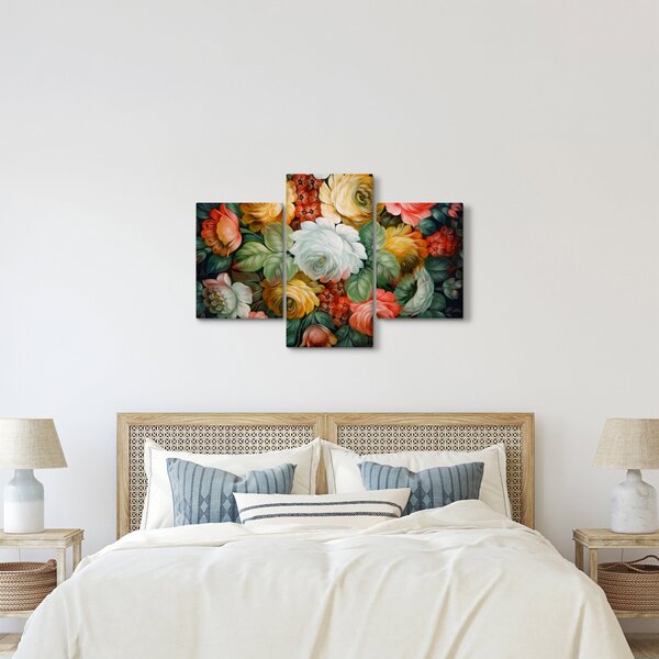 Slika naslikanog buketa cvijeća (90x60 cm)