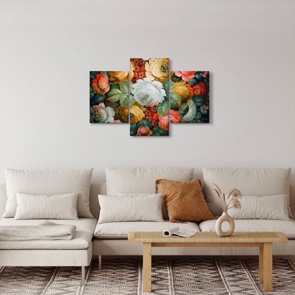 Slika naslikanog buketa cvijeća (90x60 cm)