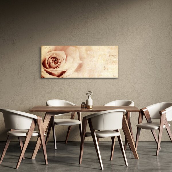 Slika - Cvijet ruže za zaljubljene (120x50 cm)