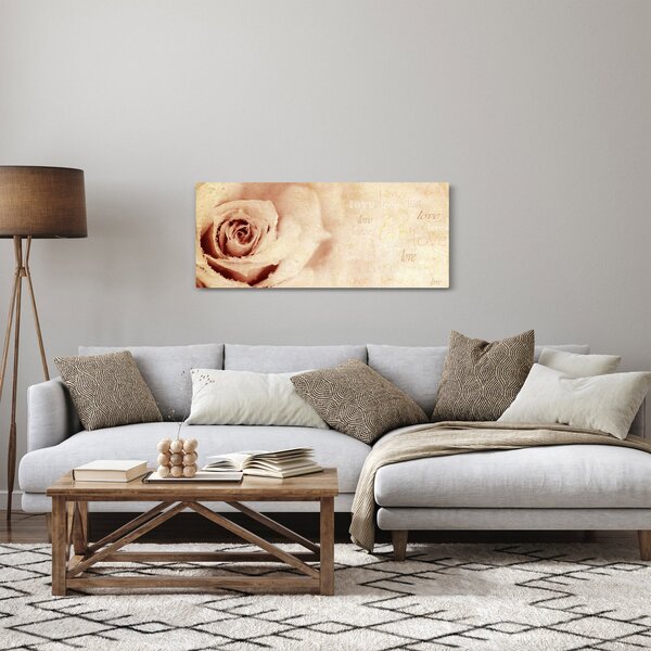 Slika - Cvijet ruže za zaljubljene (120x50 cm)