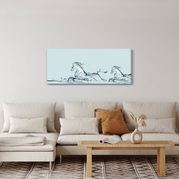 Slika - Konji od kapljica vode (120x50 cm)