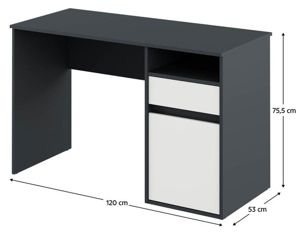 PC stolić Bolegy (grafit + bijela)