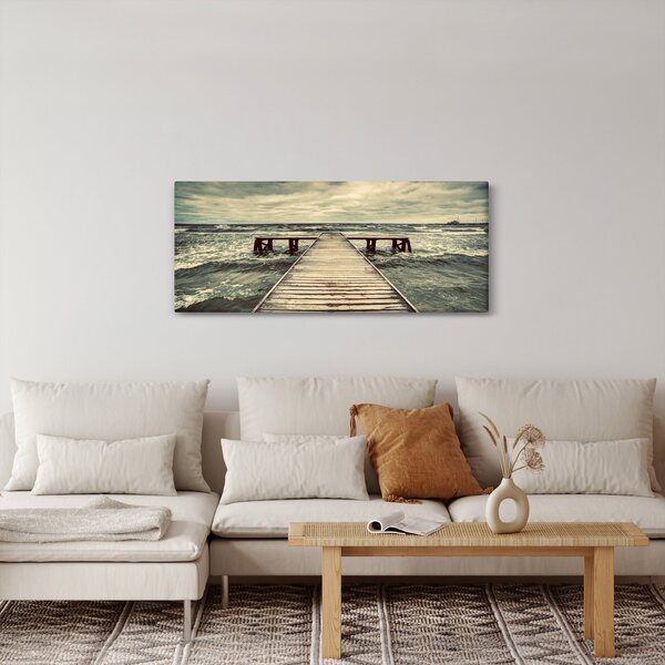 Slika drvenog mola na moru (120x50 cm)