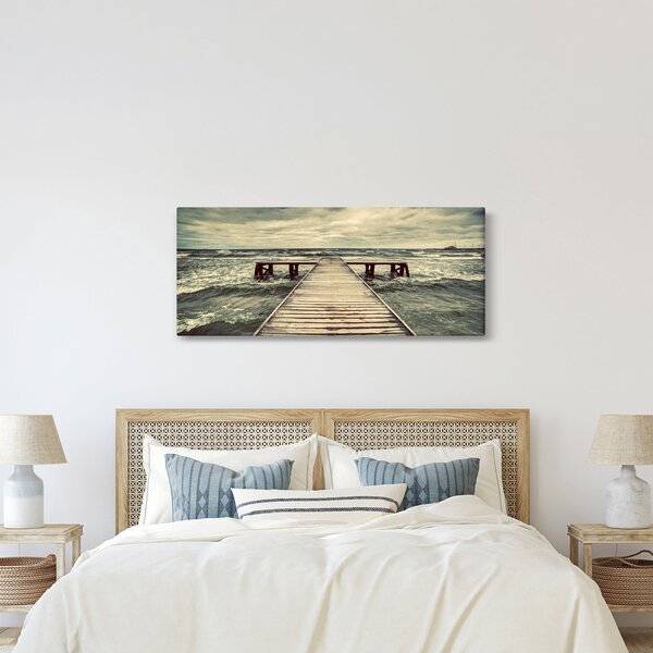 Slika drvenog mola na moru (120x50 cm)