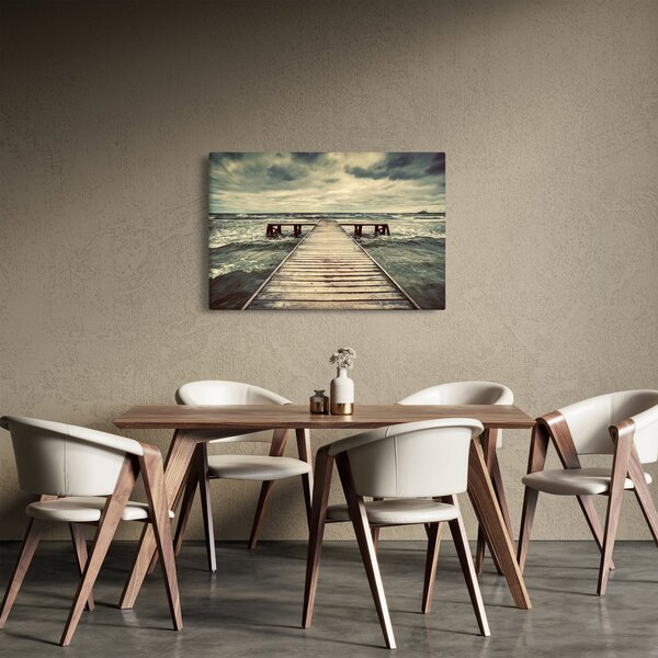Slika drvenog mola na moru (90x60 cm)