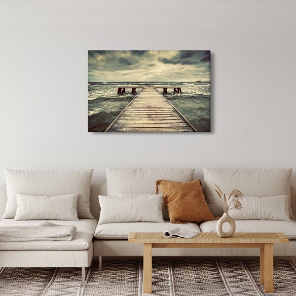 Slika drvenog mola na moru (90x60 cm)