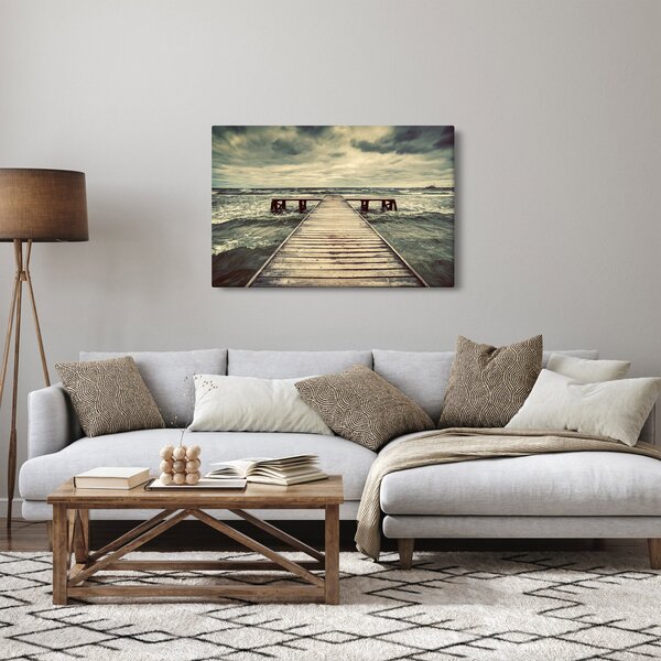 Slika drvenog mola na moru (90x60 cm)