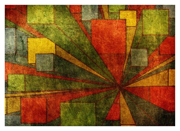 Slika geometrijske apstrakcije (70x50 cm)