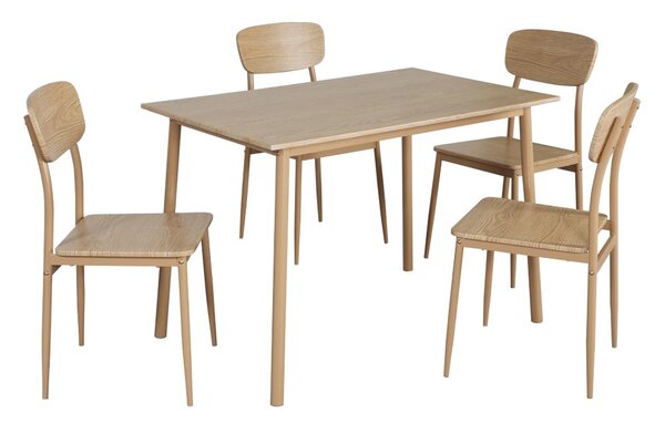 Blagovaonski set Lenin (hrast prirodni) (za 4 osobe)