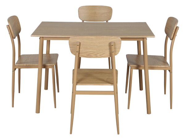 Blagovaonski set Lenin (hrast prirodni) (za 4 osobe)