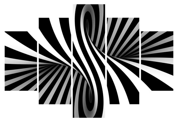 Apstraktna slika sa zebrastim prugama (150x105 cm)
