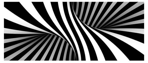 Apstraktna slika sa zebrastim prugama (120x50 cm)
