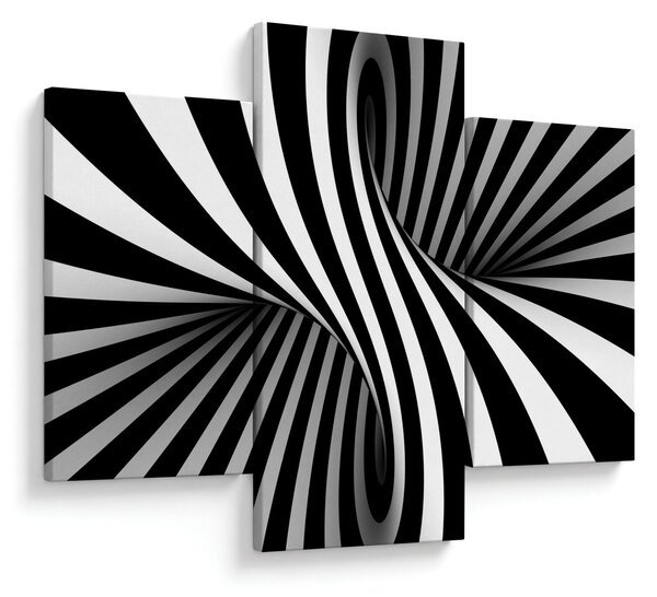 Apstraktna slika sa zebrastim prugama (90x60 cm)