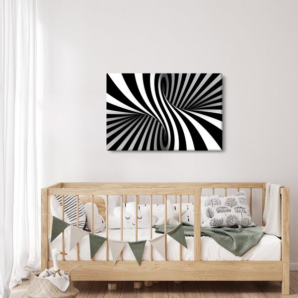 Apstraktna slika sa zebrastim prugama (90x60 cm)