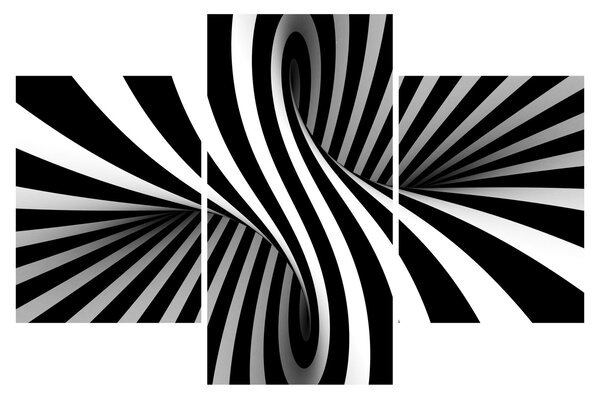Apstraktna slika sa zebrastim prugama (90x60 cm)