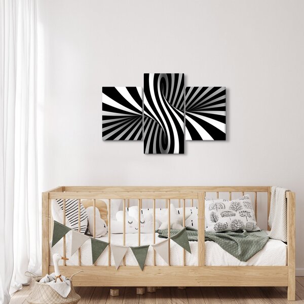 Apstraktna slika sa zebrastim prugama (90x60 cm)
