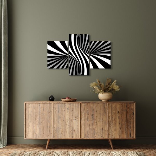 Apstraktna slika sa zebrastim prugama (90x60 cm)