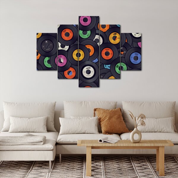 Slika - Glazbene gramofonske ploče (150x105 cm)