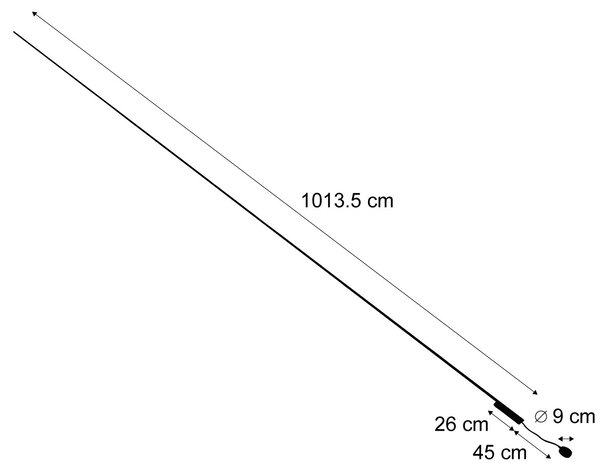 Moderni sustav rasvjete na šini crni 1-fazni 1000 cm - Magnetic