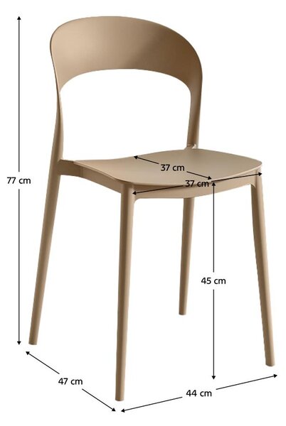 Blagovaonska stolica Tempo Kondela -Recibir (bež)