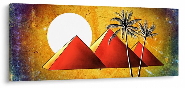Slika naslikanih egipatskih piramida (120x50 cm)