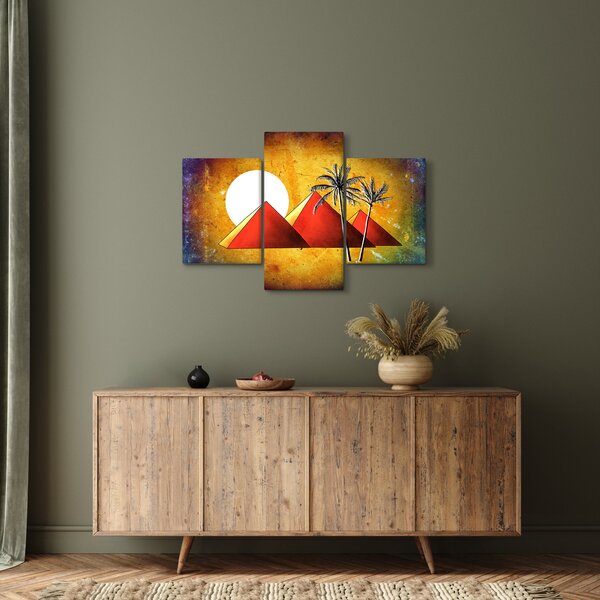Slika naslikanih egipatskih piramida (90x60 cm)