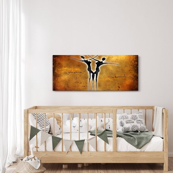 Slika naslikanog plesnog para (120x50 cm)