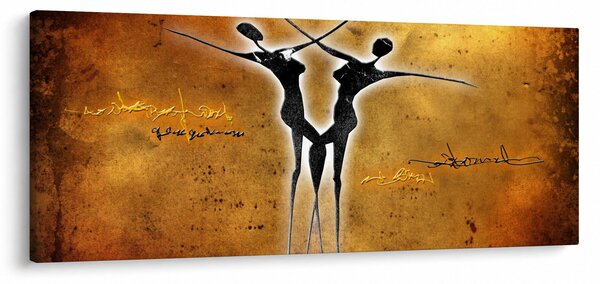 Slika naslikanog plesnog para (120x50 cm)