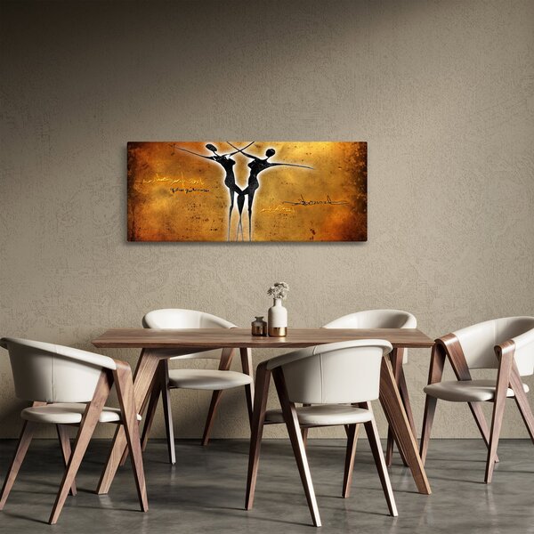 Slika naslikanog plesnog para (120x50 cm)
