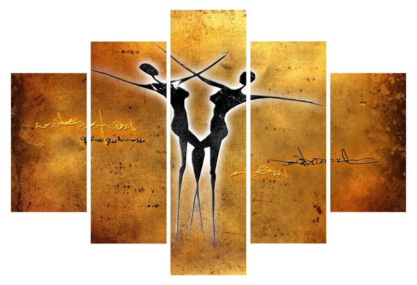 Slika naslikanog plesnog para (150x105 cm)