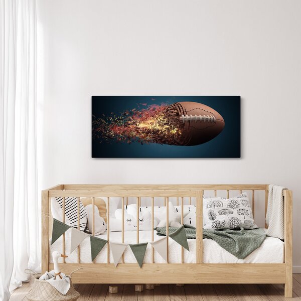 Slika - Ragbi lopta u akciji (120x50 cm)