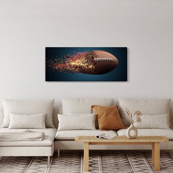 Slika - Ragbi lopta u akciji (120x50 cm)