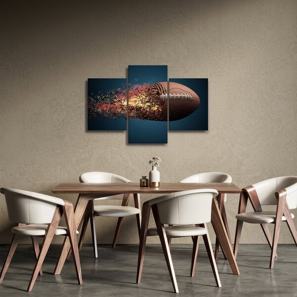 Slika - Ragbi lopta u akciji (90x60 cm)
