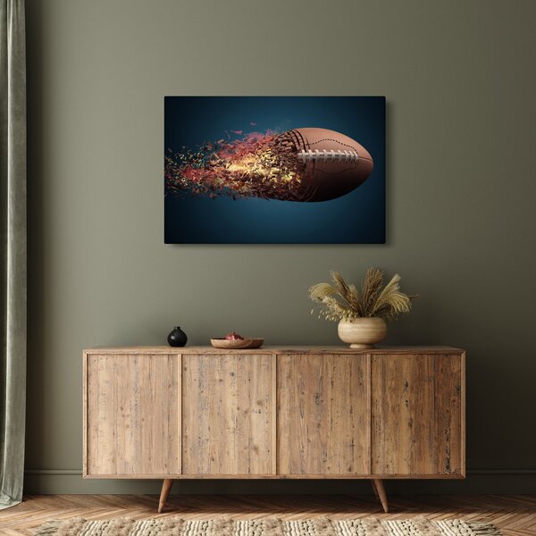Slika - Ragbi lopta u akciji (90x60 cm)