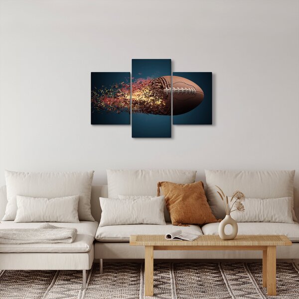 Slika - Ragbi lopta u akciji (90x60 cm)