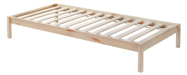 Dječji krevet na kat s pomoćnim ležajem 90 cm Virtuoso (prirodna) (sa podnicom) (sa prostorom za odlaganje)