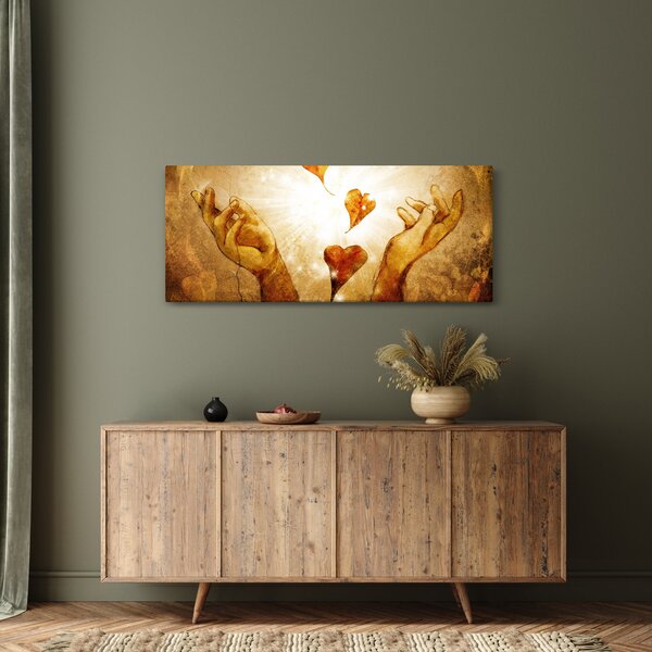 Slika - Naslikane ruke pune ljubavi (120x50 cm)
