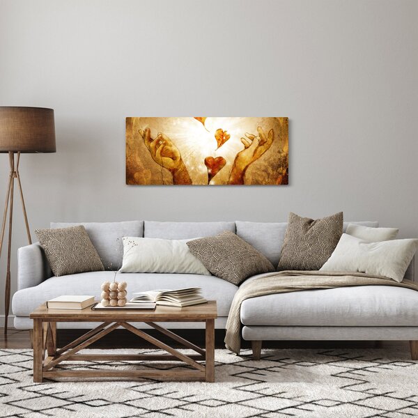 Slika - Naslikane ruke pune ljubavi (120x50 cm)