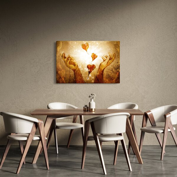 Slika - Naslikane ruke pune ljubavi (90x60 cm)
