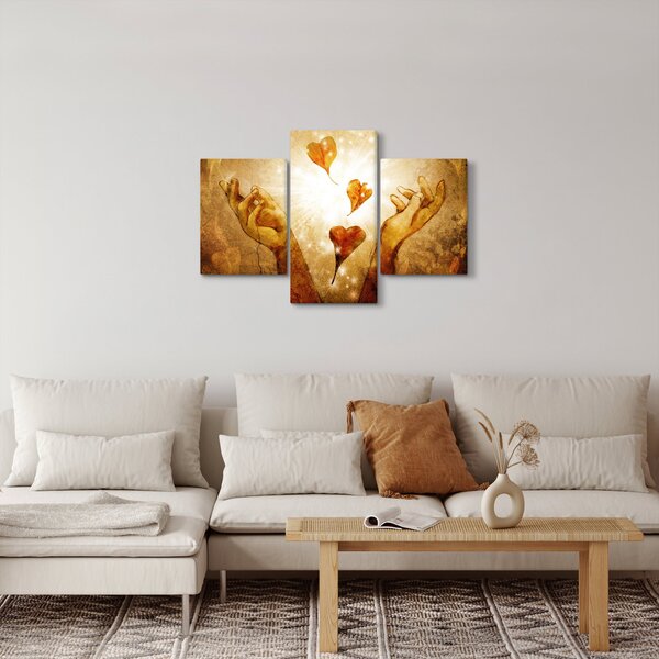 Slika - Naslikane ruke pune ljubavi (90x60 cm)