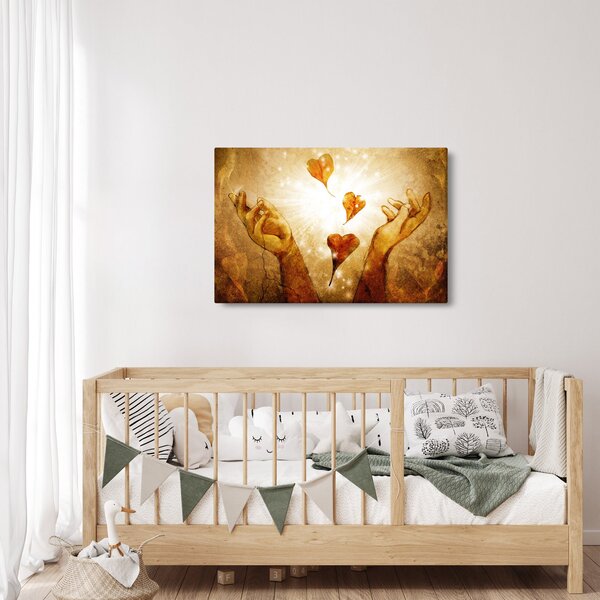 Slika - Naslikane ruke pune ljubavi (90x60 cm)